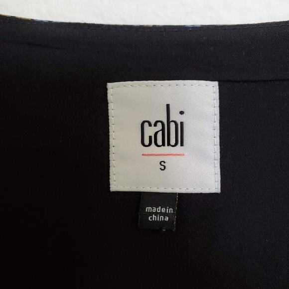 CABI Multicolor Floral Poise Shift Tunic Dress Oversized V-Neck Flare Sleeves S - Picture 4 of 8